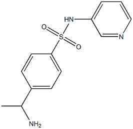 4-(1-aminoethyl)-N-(pyridin-3-yl)benzene-1-sulfonamide 化学構造式