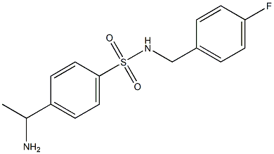 4-(1-aminoethyl)-N-[(4-fluorophenyl)methyl]benzene-1-sulfonamide Structure