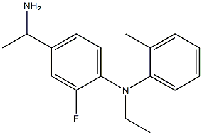 4-(1-aminoethyl)-N-ethyl-2-fluoro-N-(2-methylphenyl)aniline Struktur