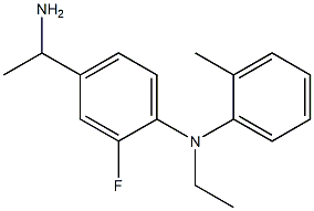 4-(1-aminoethyl)-N-ethyl-2-fluoro-N-(2-methylphenyl)aniline,,结构式