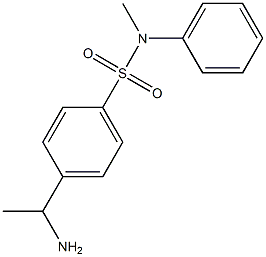 4-(1-aminoethyl)-N-methyl-N-phenylbenzene-1-sulfonamide|