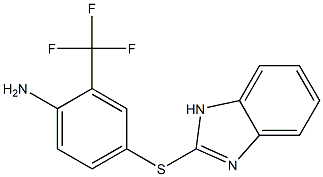 4-(1H-1,3-benzodiazol-2-ylsulfanyl)-2-(trifluoromethyl)aniline|