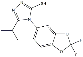 4-(2,2-difluoro-2H-1,3-benzodioxol-5-yl)-5-(propan-2-yl)-4H-1,2,4-triazole-3-thiol Structure