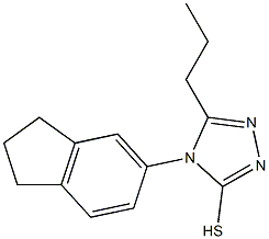 4-(2,3-dihydro-1H-inden-5-yl)-5-propyl-4H-1,2,4-triazole-3-thiol 结构式