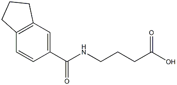 4-(2,3-dihydro-1H-inden-5-ylformamido)butanoic acid,,结构式