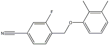 4-(2,3-dimethylphenoxymethyl)-3-fluorobenzonitrile,,结构式