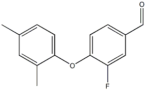 4-(2,4-dimethylphenoxy)-3-fluorobenzaldehyde Structure