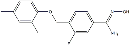 4-(2,4-dimethylphenoxymethyl)-3-fluoro-N'-hydroxybenzene-1-carboximidamide 结构式