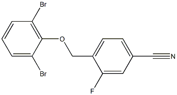 4-(2,6-dibromophenoxymethyl)-3-fluorobenzonitrile Structure