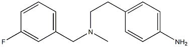 4-(2-{[(3-fluorophenyl)methyl](methyl)amino}ethyl)aniline 结构式