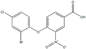 4-(2-bromo-4-chlorophenoxy)-3-nitrobenzoic acid 结构式