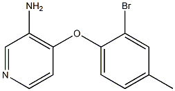 4-(2-bromo-4-methylphenoxy)pyridin-3-amine,,结构式