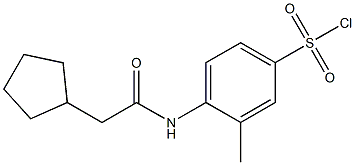 4-(2-cyclopentylacetamido)-3-methylbenzene-1-sulfonyl chloride