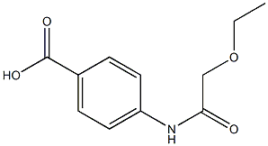 4-(2-ethoxyacetamido)benzoic acid 化学構造式