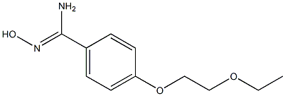 4-(2-ethoxyethoxy)-N'-hydroxybenzene-1-carboximidamide Struktur