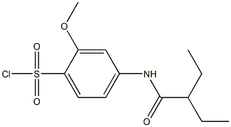 4-(2-ethylbutanamido)-2-methoxybenzene-1-sulfonyl chloride Structure