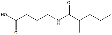 4-(2-methylpentanamido)butanoic acid,,结构式