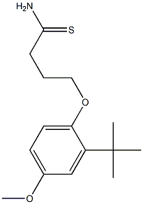 4-(2-tert-butyl-4-methoxyphenoxy)butanethioamide Structure