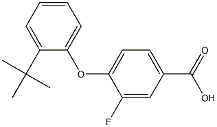 4-(2-tert-butylphenoxy)-3-fluorobenzoic acid,,结构式