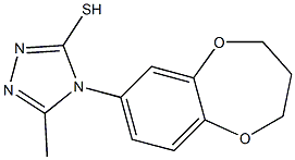 4-(3,4-dihydro-2H-1,5-benzodioxepin-7-yl)-5-methyl-4H-1,2,4-triazole-3-thiol,,结构式