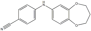 4-(3,4-dihydro-2H-1,5-benzodioxepin-7-ylamino)benzonitrile 化学構造式