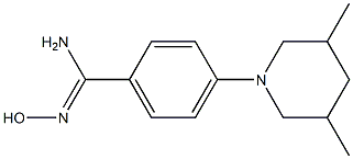 4-(3,5-dimethylpiperidin-1-yl)-N'-hydroxybenzene-1-carboximidamide Struktur