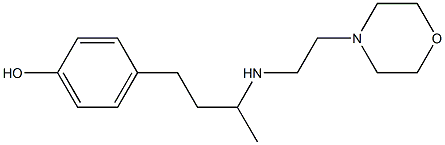 4-(3-{[2-(morpholin-4-yl)ethyl]amino}butyl)phenol 化学構造式