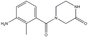 4-(3-amino-2-methylbenzoyl)piperazin-2-one Struktur