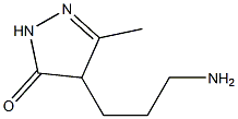 4-(3-aminopropyl)-3-methyl-4,5-dihydro-1H-pyrazol-5-one Structure