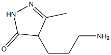 4-(3-aminopropyl)-3-methyl-4,5-dihydro-1H-pyrazol-5-one 结构式