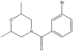 4-(3-bromobenzoyl)-2,6-dimethylmorpholine 结构式