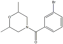 4-(3-bromobenzoyl)-2,6-dimethylmorpholine,,结构式