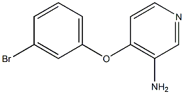 4-(3-bromophenoxy)pyridin-3-amine,,结构式