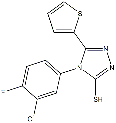 4-(3-chloro-4-fluorophenyl)-5-(thiophen-2-yl)-4H-1,2,4-triazole-3-thiol 结构式