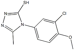 4-(3-chloro-4-methoxyphenyl)-5-methyl-4H-1,2,4-triazole-3-thiol Structure