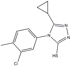 4-(3-chloro-4-methylphenyl)-5-cyclopropyl-4H-1,2,4-triazole-3-thiol,,结构式
