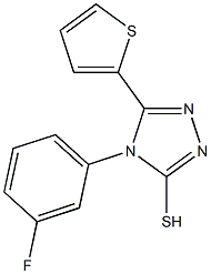 4-(3-fluorophenyl)-5-(thiophen-2-yl)-4H-1,2,4-triazole-3-thiol Struktur