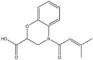 4-(3-methylbut-2-enoyl)-3,4-dihydro-2H-1,4-benzoxazine-2-carboxylic acid