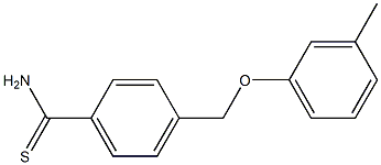 4-(3-methylphenoxymethyl)benzene-1-carbothioamide 化学構造式