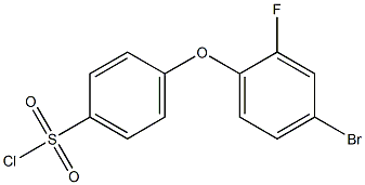 4-(4-bromo-2-fluorophenoxy)benzene-1-sulfonyl chloride,,结构式