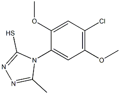 4-(4-chloro-2,5-dimethoxyphenyl)-5-methyl-4H-1,2,4-triazole-3-thiol 化学構造式