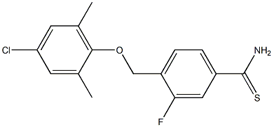 4-(4-chloro-2,6-dimethylphenoxymethyl)-3-fluorobenzene-1-carbothioamide,,结构式