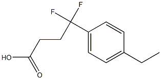 4-(4-ethylphenyl)-4,4-difluorobutanoic acid Structure