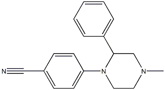 4-(4-methyl-2-phenylpiperazin-1-yl)benzonitrile Structure