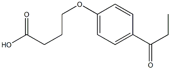4-(4-propanoylphenoxy)butanoic acid 化学構造式