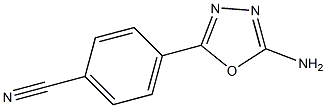 4-(5-アミノ-1,3,4-オキサジアゾール-2-イル)ベンゾニトリル 化学構造式