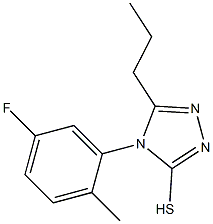 4-(5-fluoro-2-methylphenyl)-5-propyl-4H-1,2,4-triazole-3-thiol 化学構造式