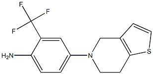 4-(6,7-dihydrothieno[3,2-c]pyridin-5(4H)-yl)-2-(trifluoromethyl)aniline,,结构式