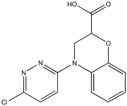 4-(6-chloropyridazin-3-yl)-3,4-dihydro-2H-1,4-benzoxazine-2-carboxylic acid,,结构式