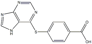 4-(7H-purin-6-ylthio)benzoic acid 结构式